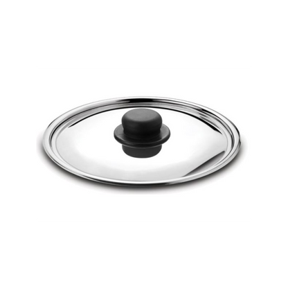 High quality 28cm stainless steel lid for perfect coverage of your pots and pans.