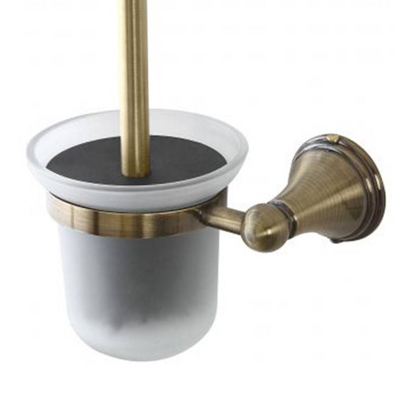 Bronzed wall-mounted toilet brush holder Athena series