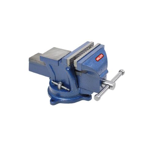 Blue cast iron swivel workbench vise 100 mm Valex 1451575.