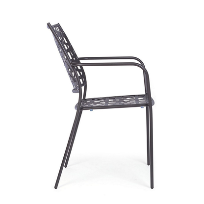 Kelsie anthracite chair with armrests