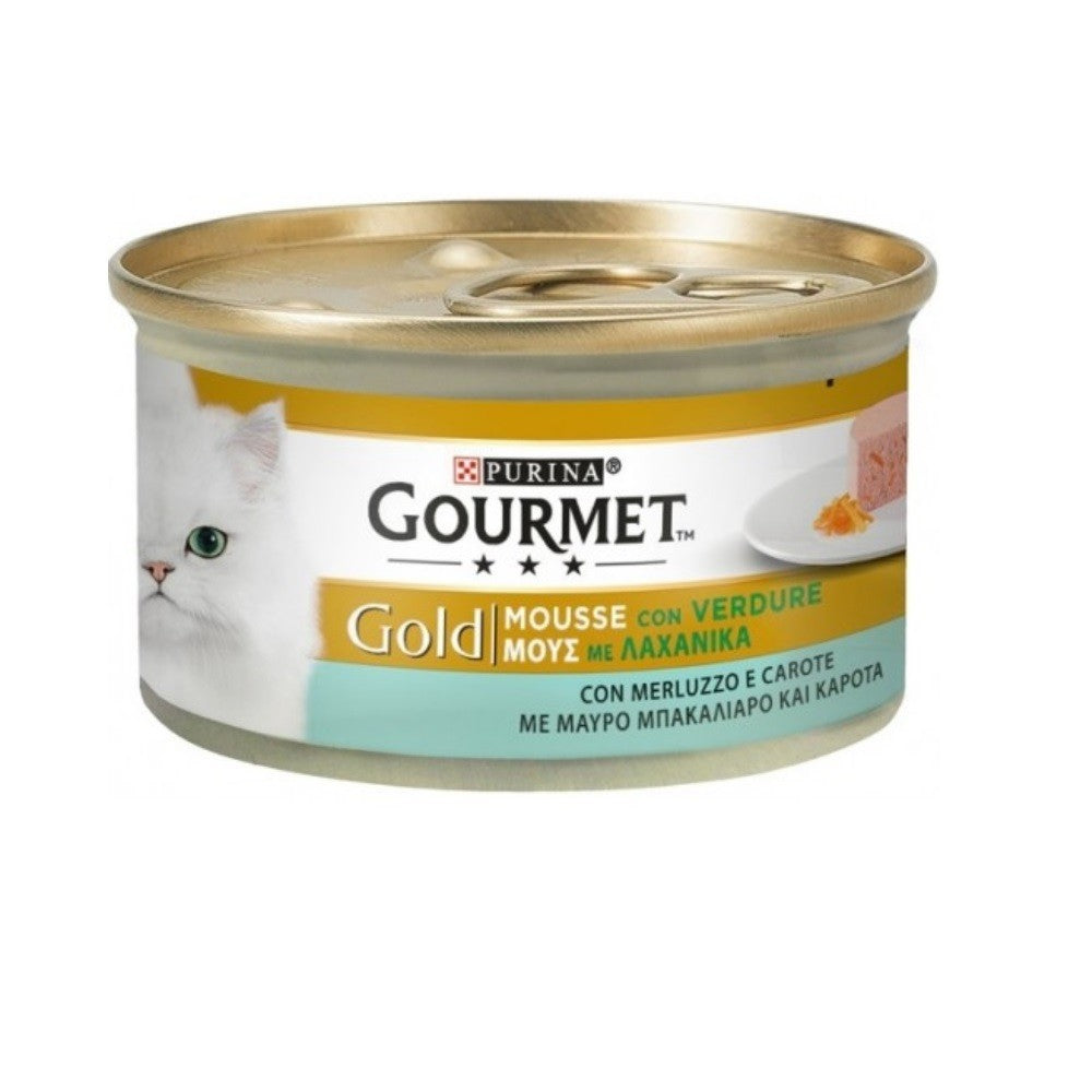 Gourmet Gold Mousse mit Kabeljau und Karotten Purina 85 Gramm