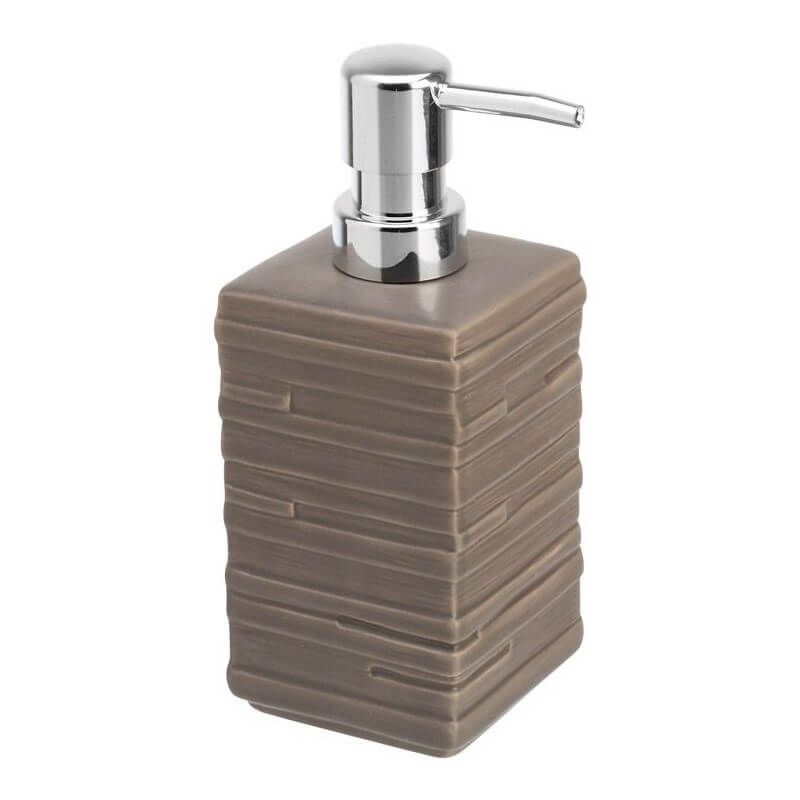 Gray Ceramic Bathroom Soap Dispenser Brik Line