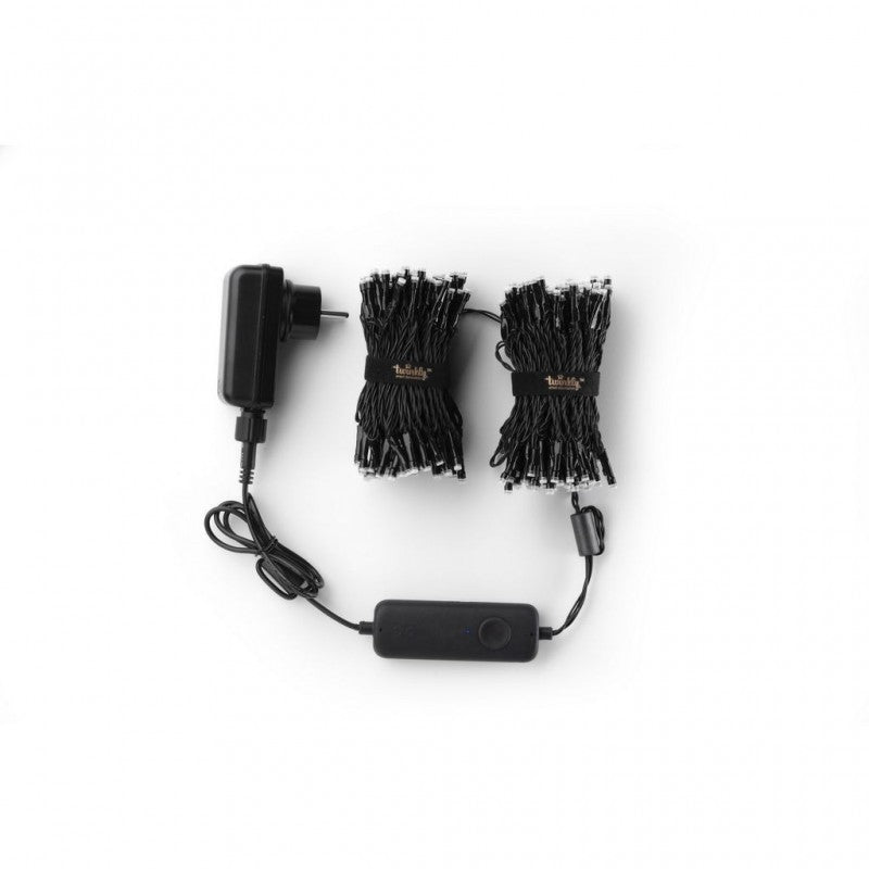 Twinkly STRINGS Luces de Navidad Smart 250 Led RGBW II Generación Cable Negro