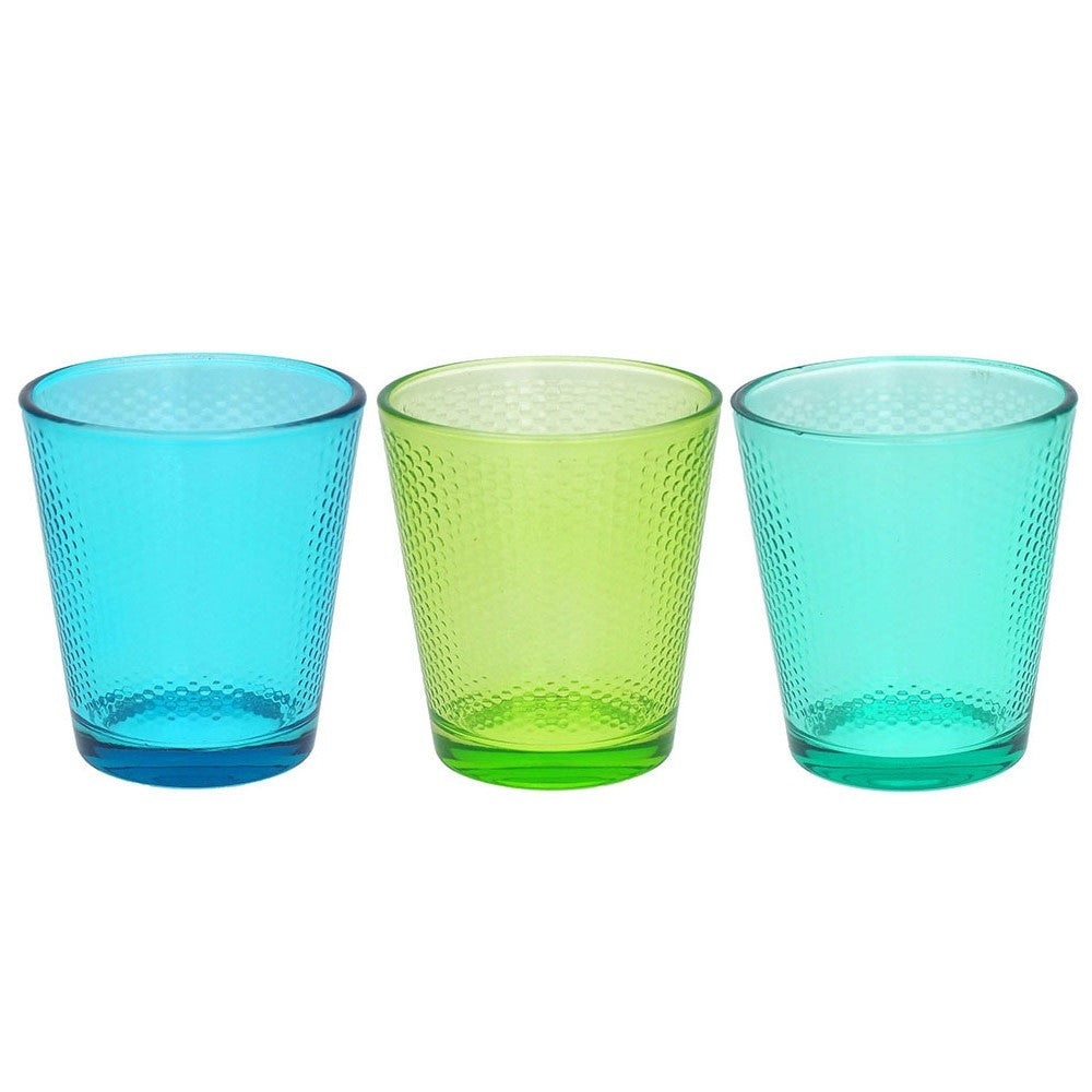 Set de 3 vasos multicolor linea Golf Tognana