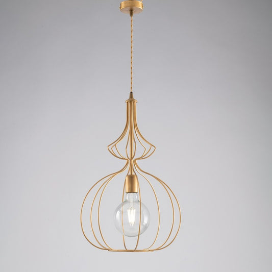 Modern urban industrial gold chandelier 35 cm