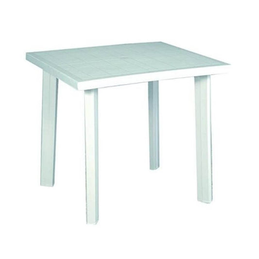 Mesa de plástico blanco 80x75x72h cm. Escama