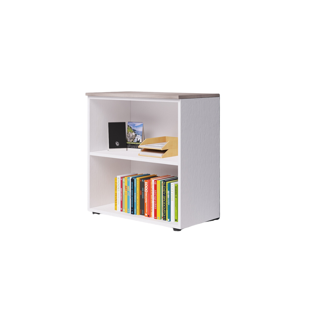 Büro-Sideboard mit 2 Fächern und Olmo-H87x90x45cm-Tischplatte