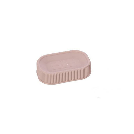 Colorado series soap dish in white-pink plastic