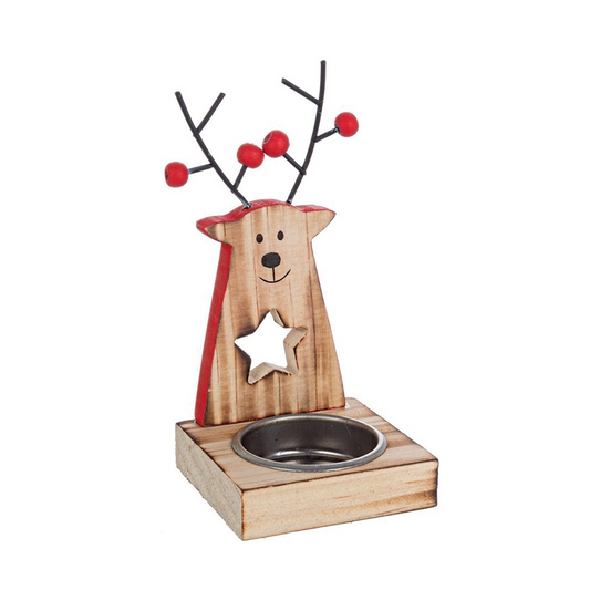 Star reindeer candle holder