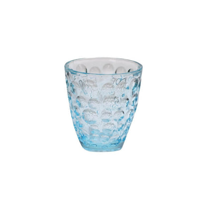 Vaso de vidrio holo azul