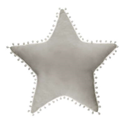 Light gray star cushion L50 x D 4 x H 50 cm