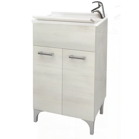 White oak 2-door washbasin cm 50x50