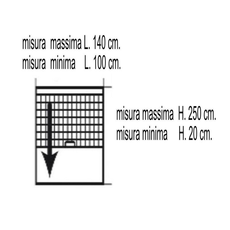 IRS-CE vertikaler Roll-Insektenschutz 140x250 cm Braun