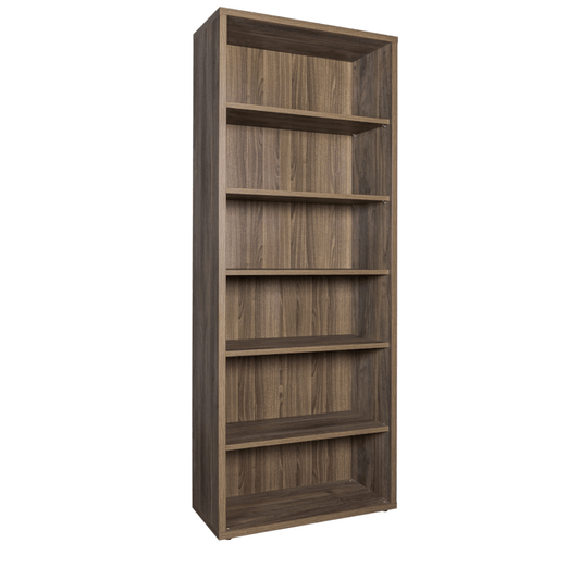 Davinci tall bookcase with 6 walnut compartments