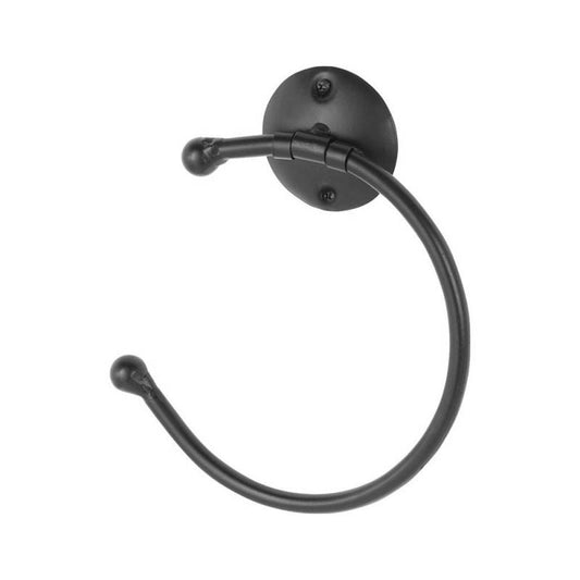 Siena Series wrought iron towel ring.