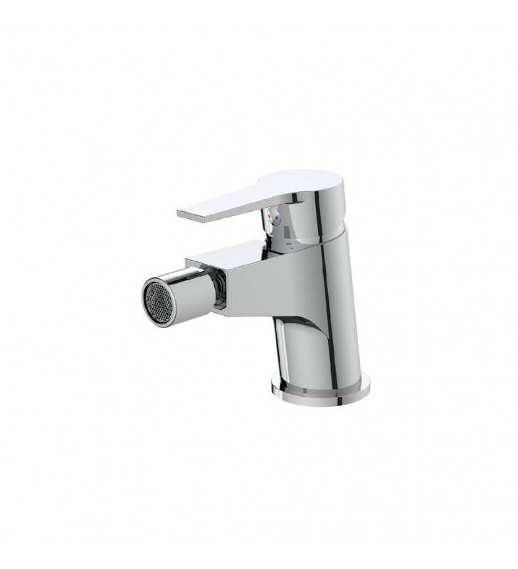 Chrome bidet mixer with metal lever - Hellis Series