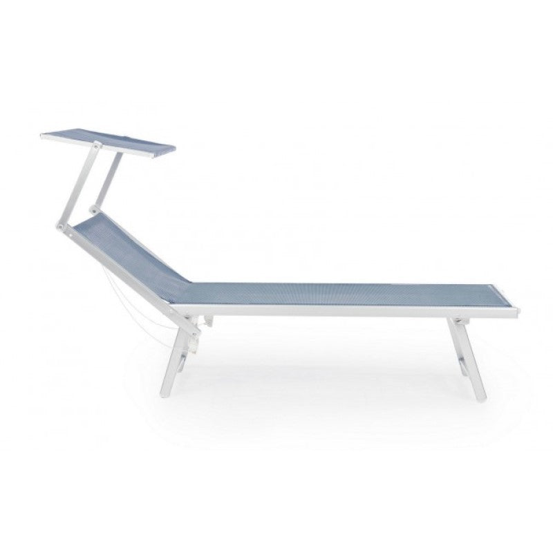 Cross cot in blue folding aluminum