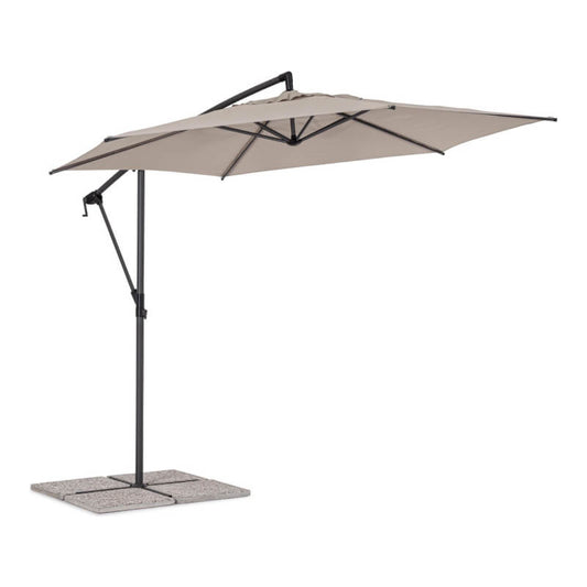 Tropea arm umbrella 3 meters Anthracite and Moon