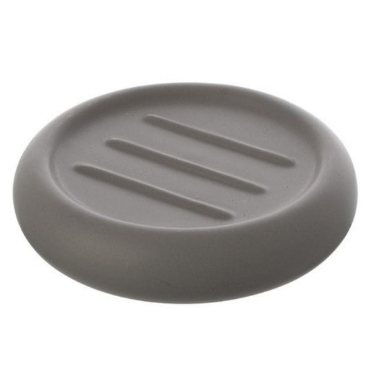 Soap dish in gray ceramic Oslo Feridras line