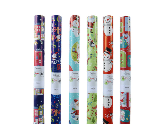 Christmas Gift Wrapping Paper 6 Pieces 200 x 70 x 0.01 cm