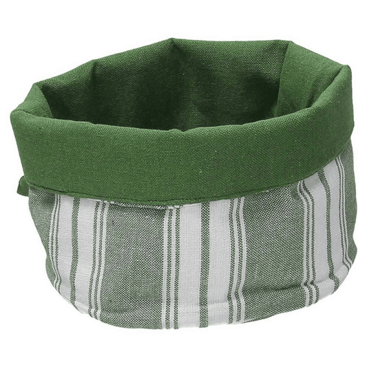 Rustic Green Cotton Bread Basket