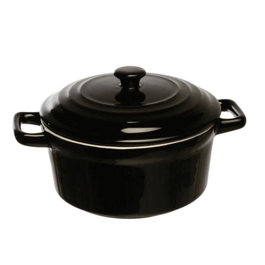 Black saucepan with handles 17 cm mininova Lexa in ceramic