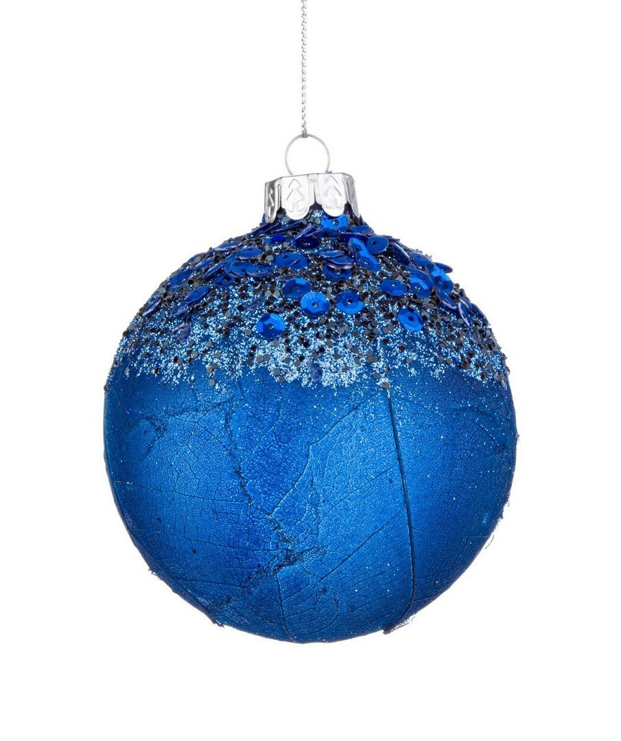 copy of Blue glass sphere with glitter