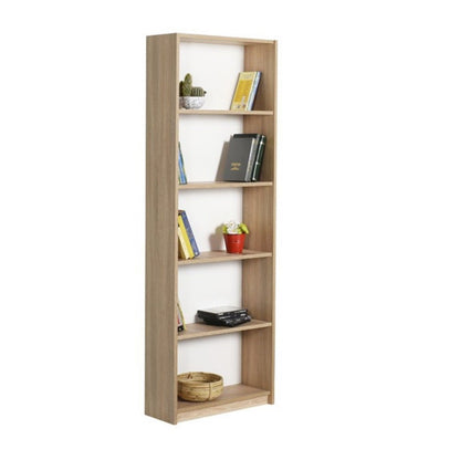 Sonoma color bookcase with 5 shelves