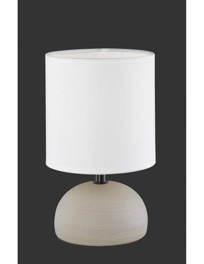 Modern Ceramic Cappuccino Table Lamp White Lampshade Lights Ø14 cm Trio Lighting