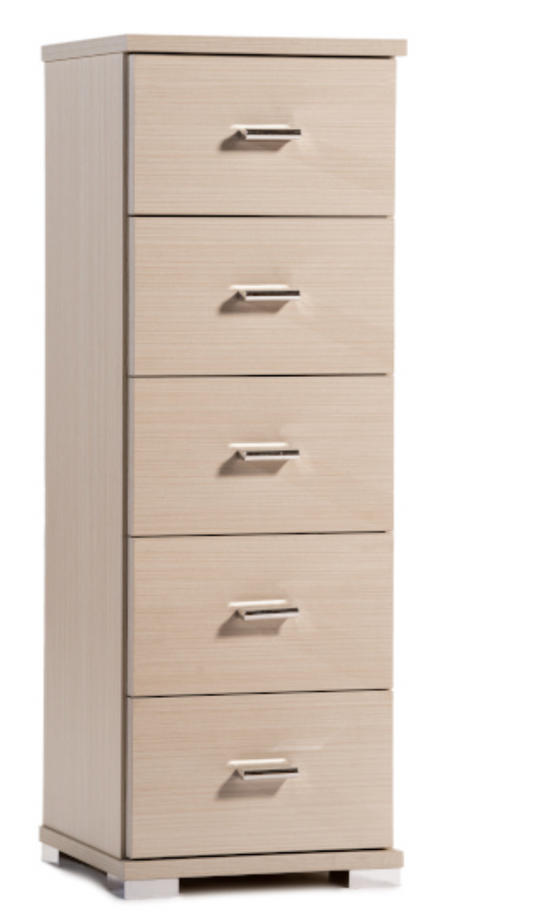 Baby chest of drawers 5 drawers in bleached oak 32x32x93 cm