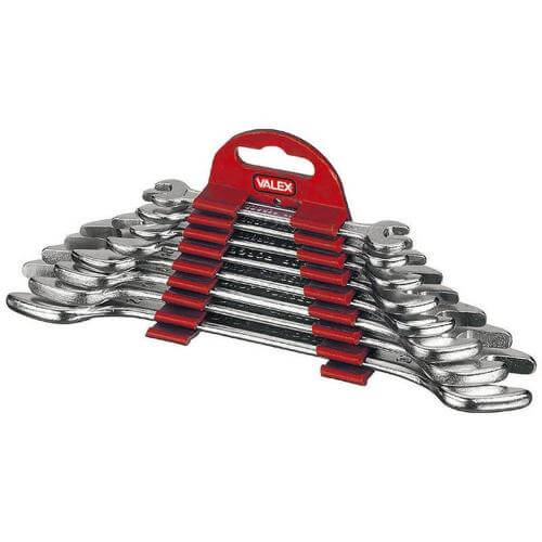 Valex Series Set 8 piezas Llaves de horquilla doble Llave de 8-22 mm