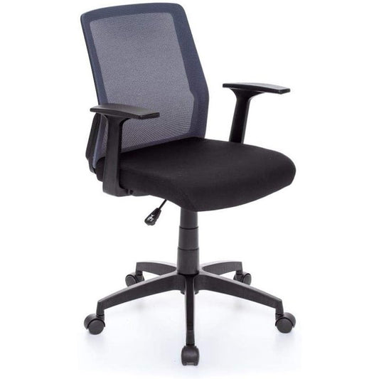 Silla de Oficina Ajustable en Altura Modo Sillón Escritorio Pc con Reposabrazos y Ruedas