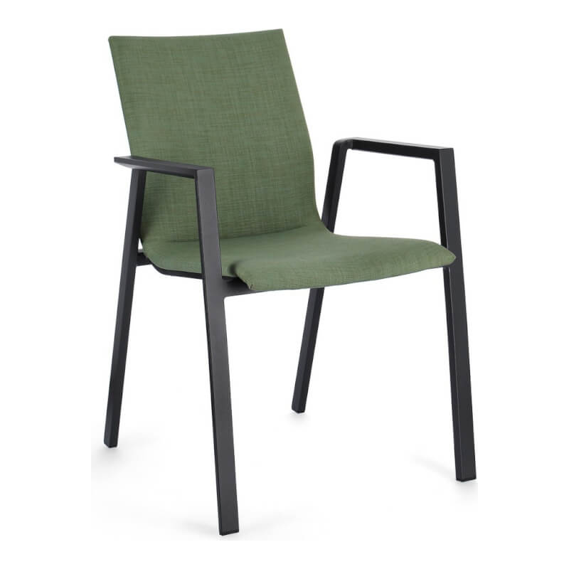 Odeon Chair With Anthracite And Olive Armrests