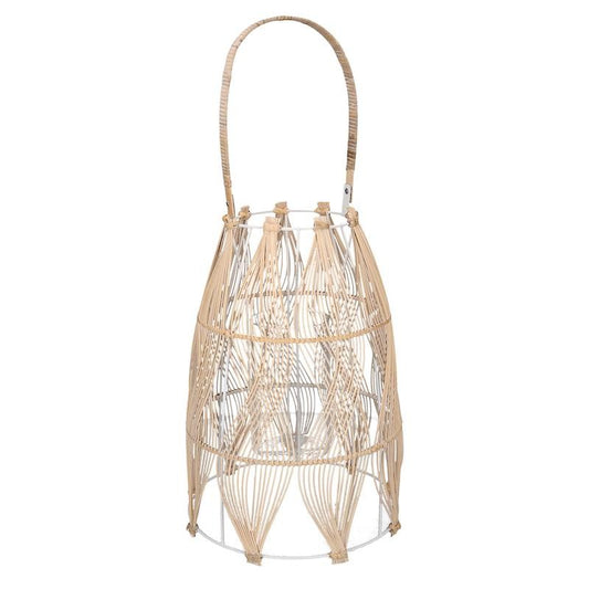 Taupe rattan lantern D.28 H41