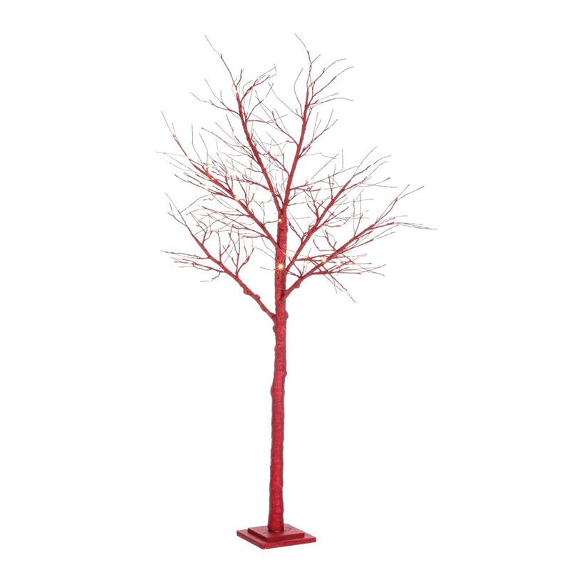 Timber Christmas tree red H210 x Ø70 cm