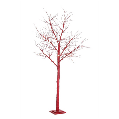 Timber Christmas tree red H210 x Ø70 cm