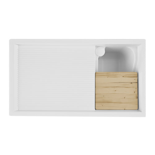 Holzschrank mit Spüle + Waschmaschinenabdeckung Mod. Idex