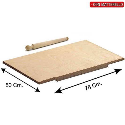 Pastry board with rolling pin