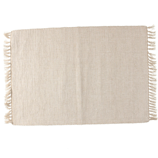 Mantel individual rectangular 35x50 cm en algodón reciclado beige Línea Basic