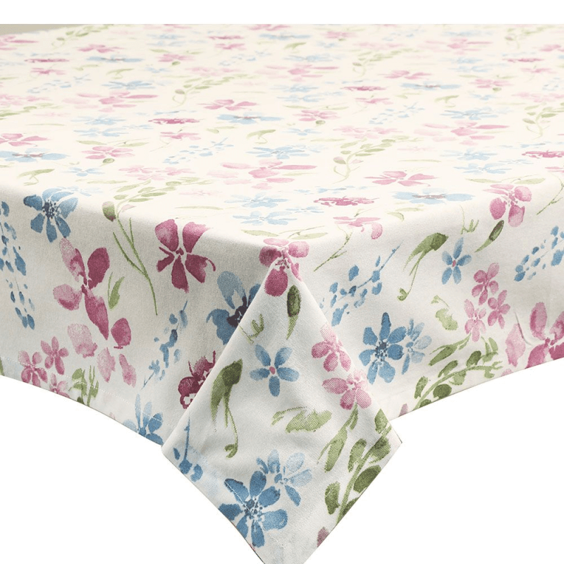 Tablecloth 140 X 240 Cm Light Blue Cotton