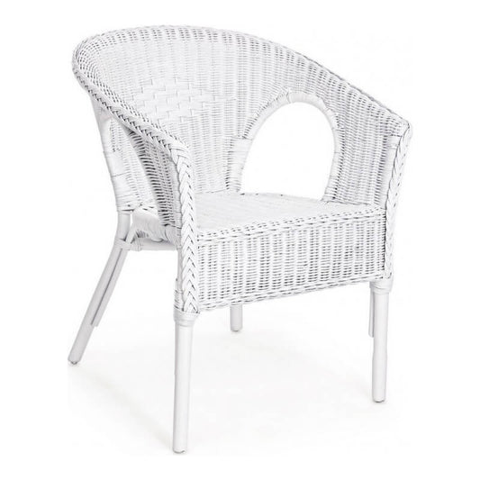 Poltrona en Rattan Blanco Alliss - 58x61x74 cm