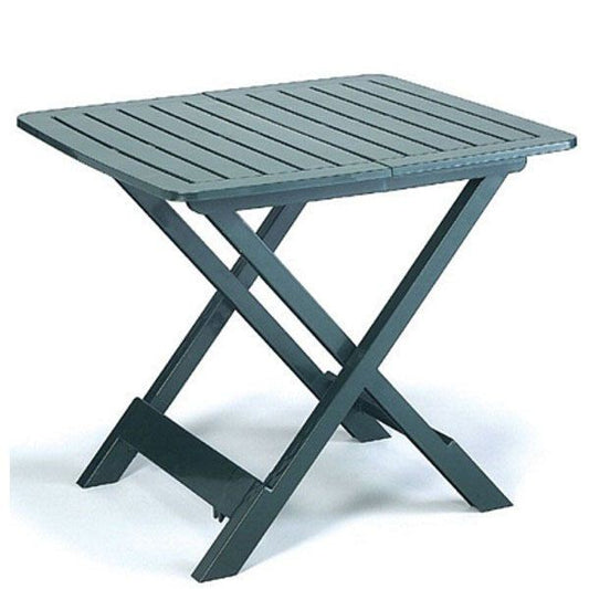 Mesa de exterior Vetere verde plegable en resina 79x72x70h cm