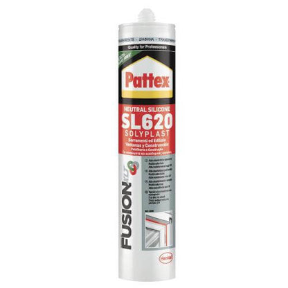 Neutrales Silikon Pattex SL620 für Türen und Fenster, Bau, Sanitär und Armaturen – Anti-Schimmel 300 ml (Braun RAL 8004)