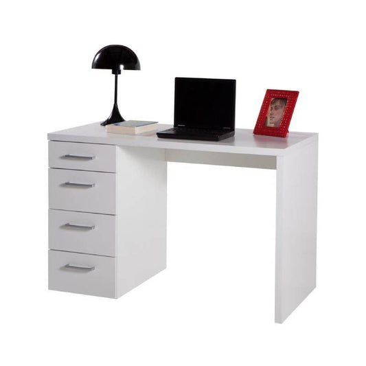 Bedroom office desk with white chest of drawers 110 x 60 cm