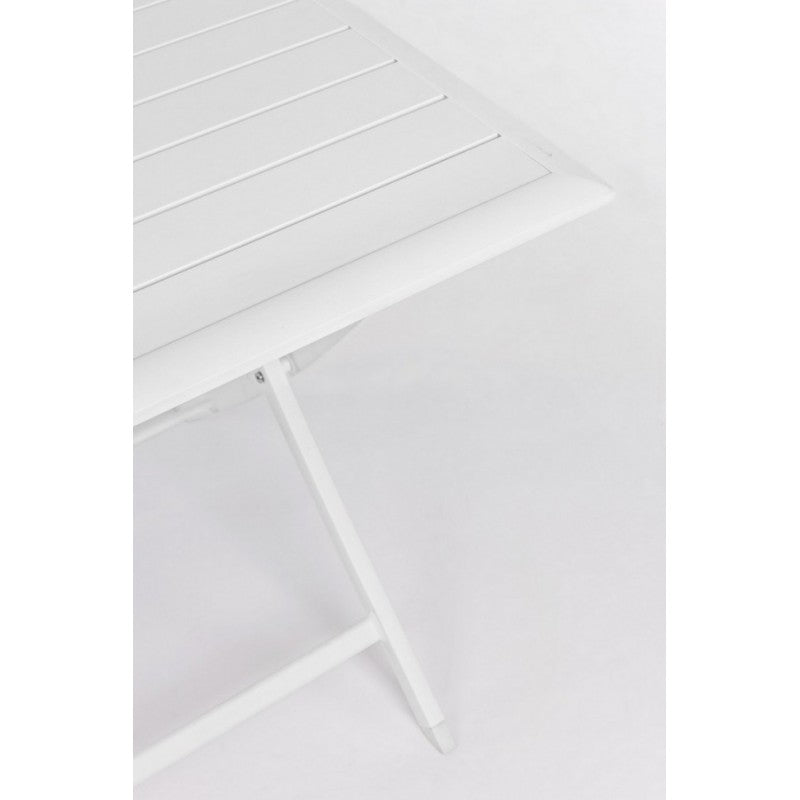 Mesa de exterior en aluminio Blanco ELIN 110x70x h71 cm