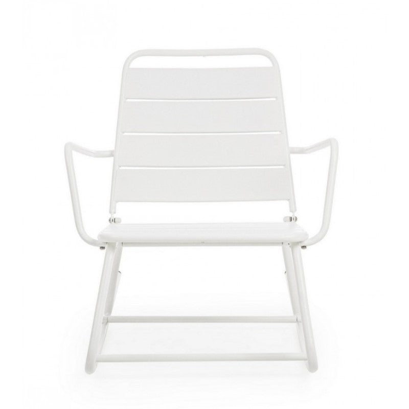 Silla Mecedora Blanca Lillian Bizzotto - Diseño Atractivo para tu Relax - 63 x 90 x 74h