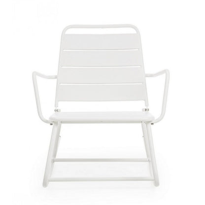 Silla Mecedora Blanca Lillian Bizzotto - Diseño Atractivo para tu Relax - 63 x 90 x 74h