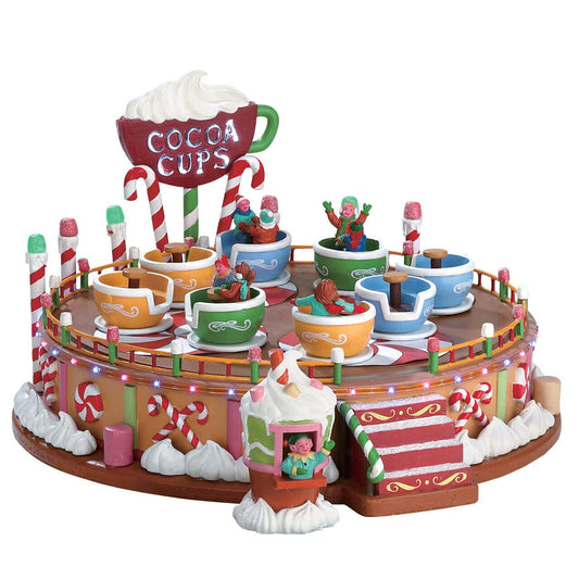 Set of 2 Cocoa Cups for Christmas Village