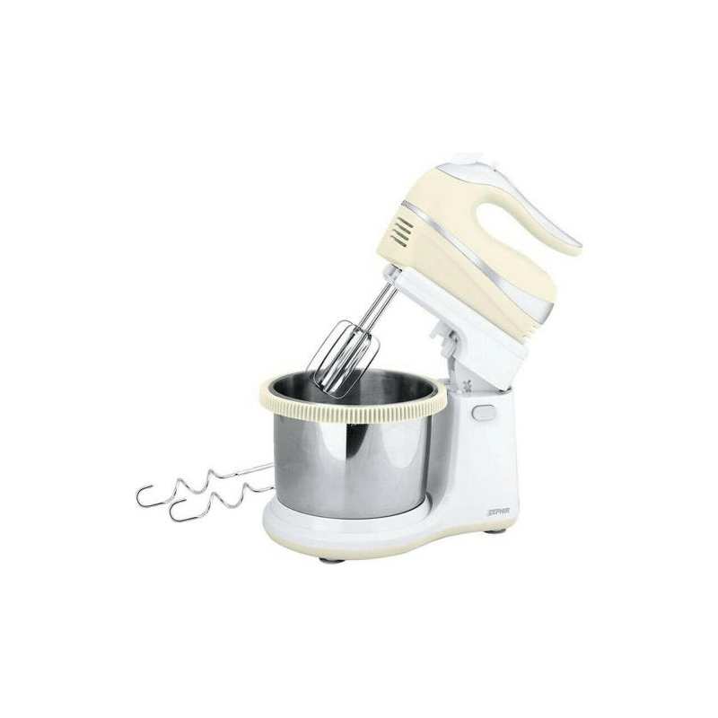 Elektrischer Handmixer 500 W mit Vintage-Stahlschüssel Zephir Zhc467C