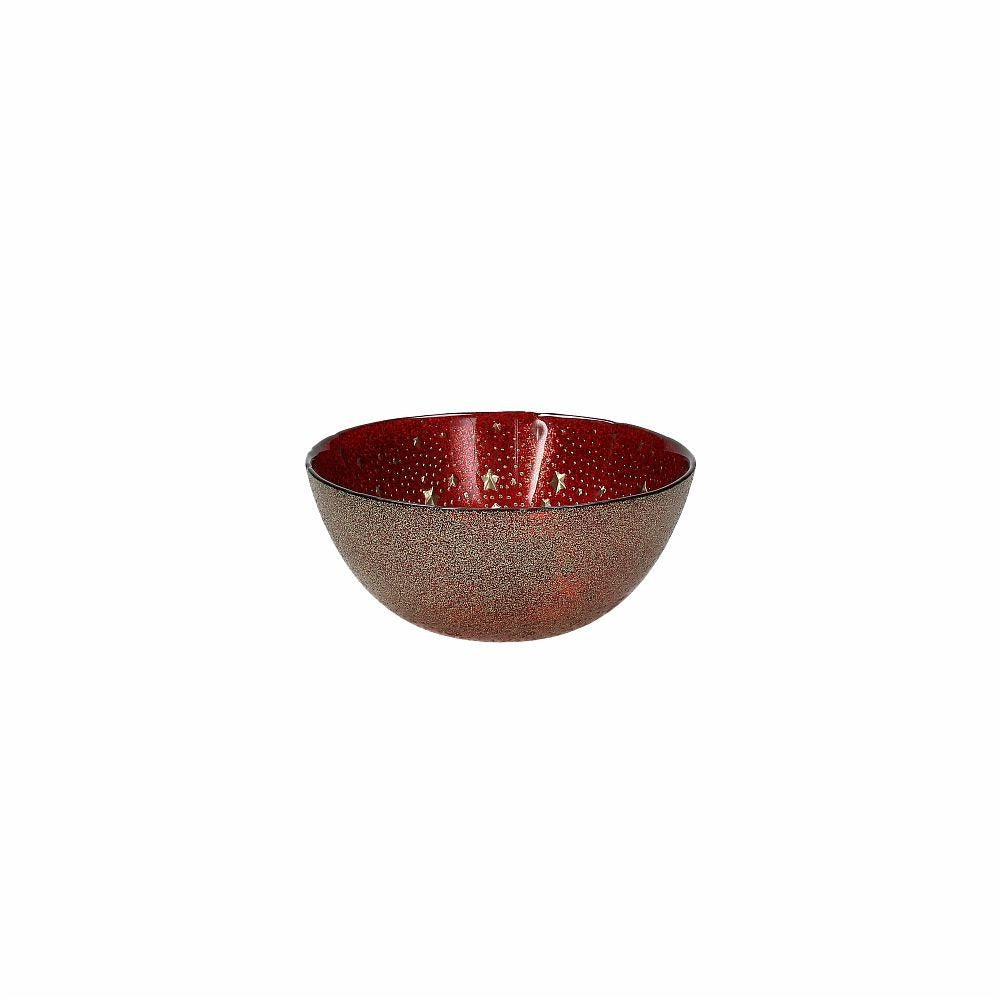 Red Glass Bowl 15.5x7cm - 700cc Capacity